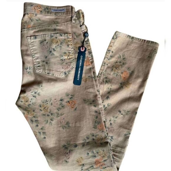 NWT Citizens of humanity Mandy Floral print jeans High Waist size 25 - Picture 5 of 12